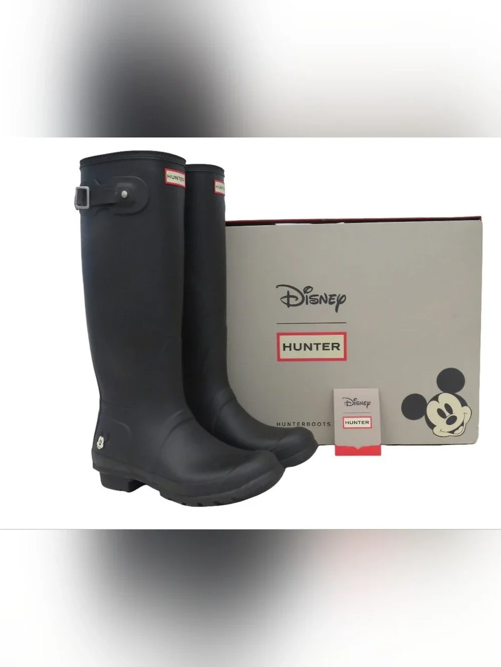 Disney X Hunter Matte Black Tall Rain Boots